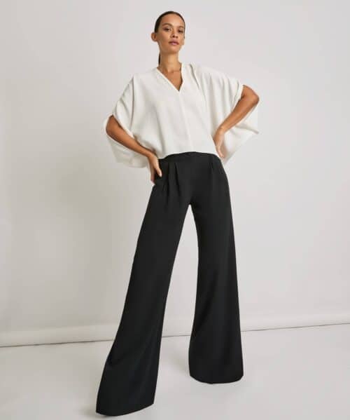 Oya Blouse- Pearl - & Oxford Trousers Blk Look