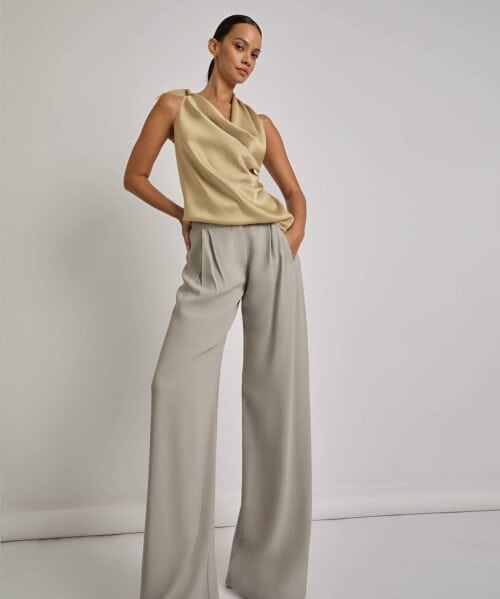 Osmium Blouse and Oxford Trousers-Gold-Look
