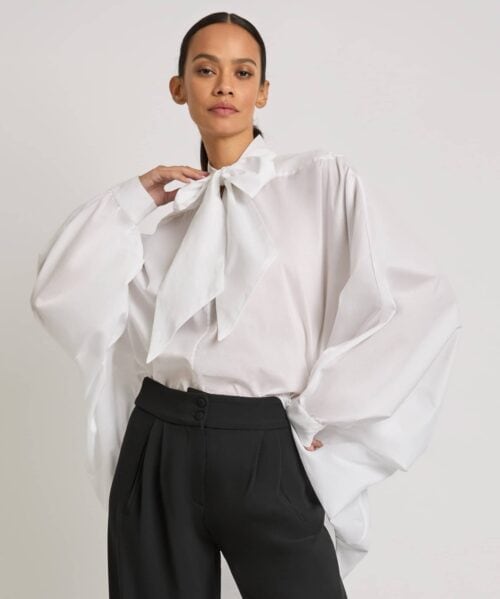 Vesunna Cotton Blouse and Oxford Trousers-FRONT 1