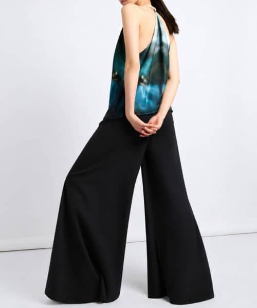 Karikomi Blouse Basalt and BLK Magic Trousers - back